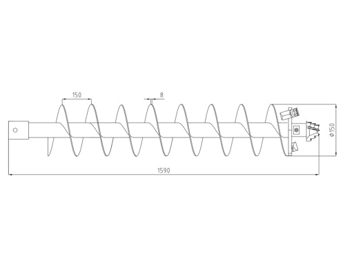 Broca ø 150 cm para perfuração - ZHD-245/305