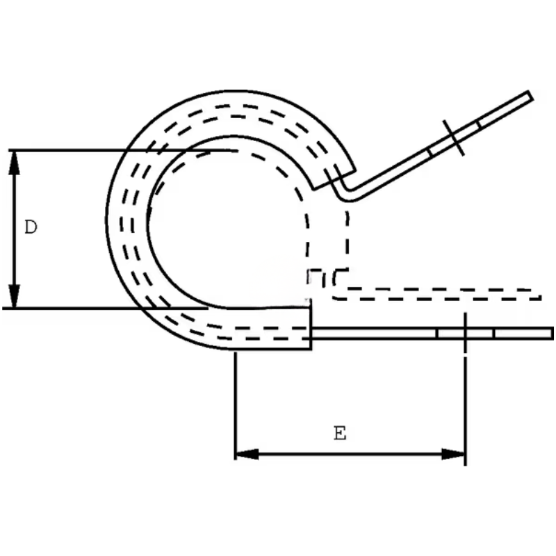 Abraçadeira para tubos 40 mm, metal com união de borracha-SMSL40