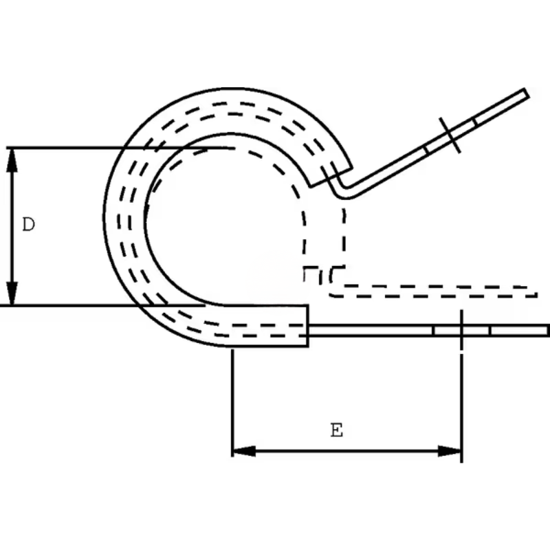 Abraçadeira para tubos 18 mm, metal com união de borracha-SMSL18