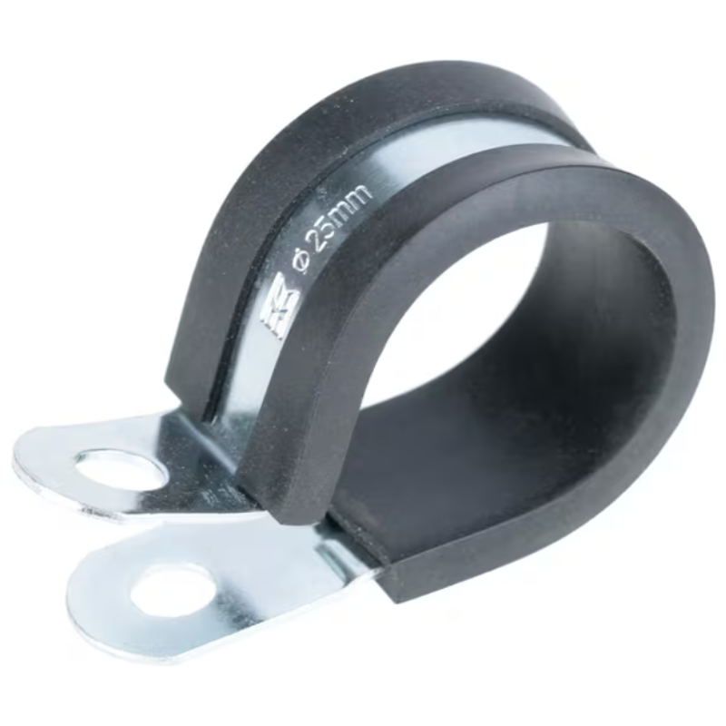 Abraçadeira para tubos 15 mm, metal com união de borracha-SMSL15