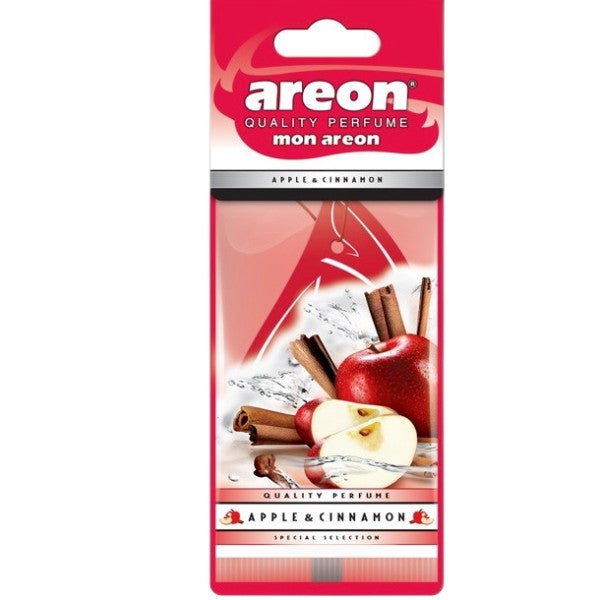 Ambientador auto em cartão Areon Apple e Cinnamon / Maçã e Canela