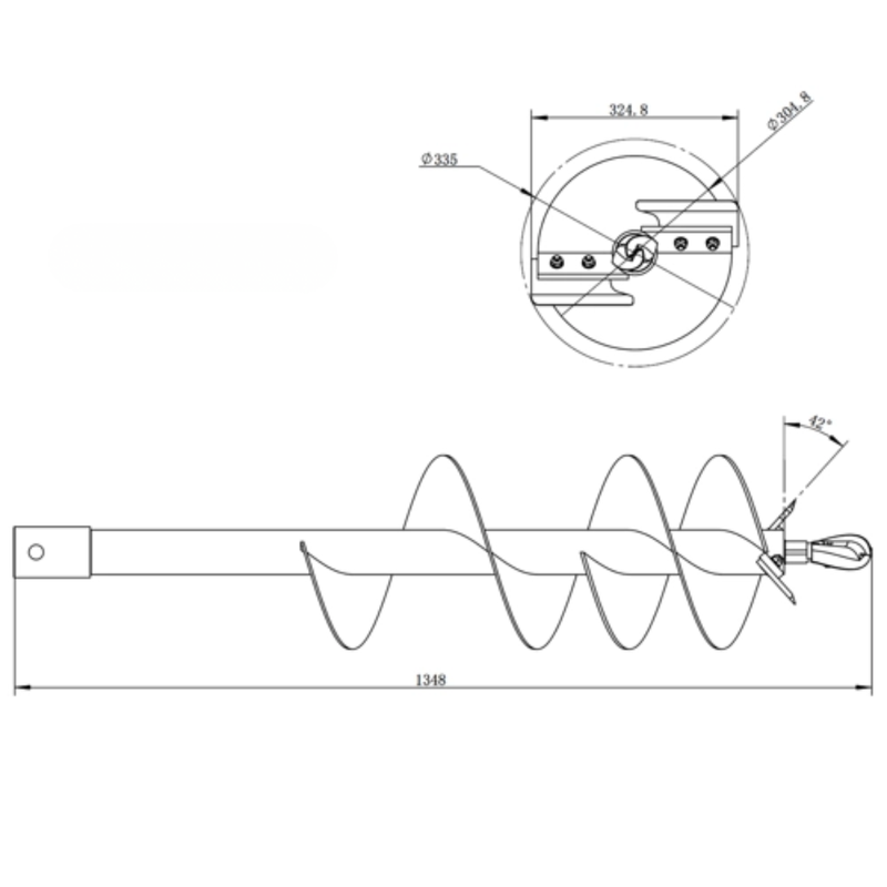 Broca ø 30 cm para perfuradora - ZHD 160