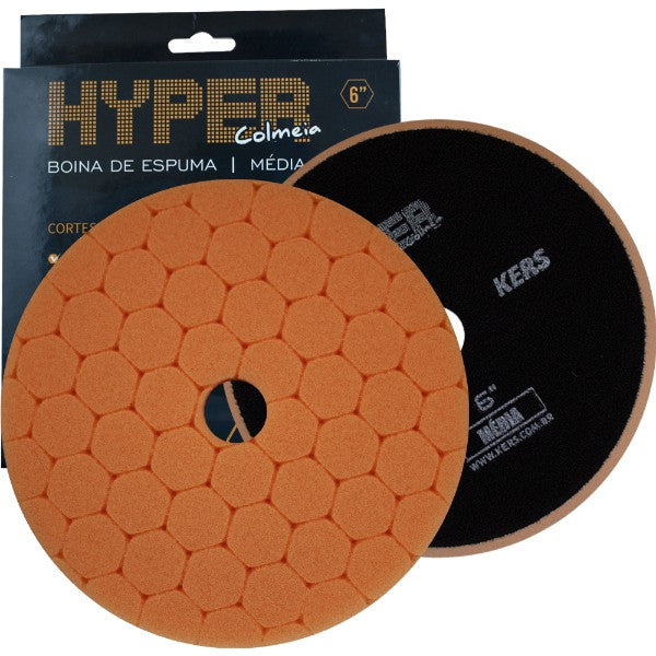 Boina de espuma Hyper 6" Média - Laranja - Refino