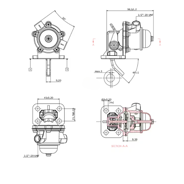 Bomba de combustível para Perkins
