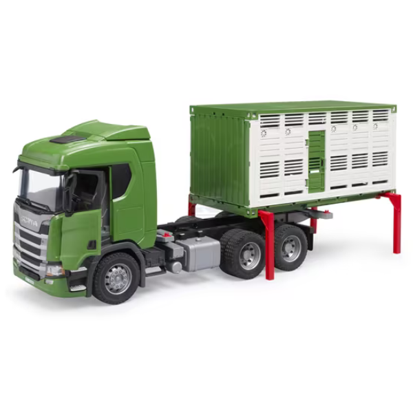Bruder Tiertransporter Scania Serie R mit Kuh