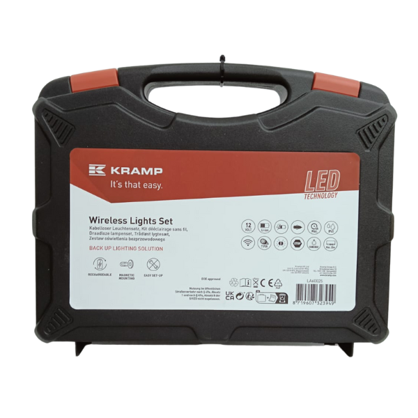 Conjunto de luzes sem fios LED 12V magnético 106x98x7