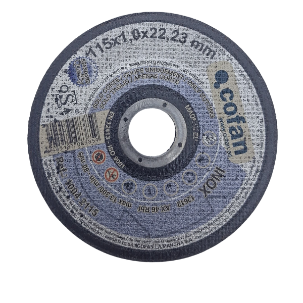 Disco Corte 115 x 1,0 x 22,23 Metal