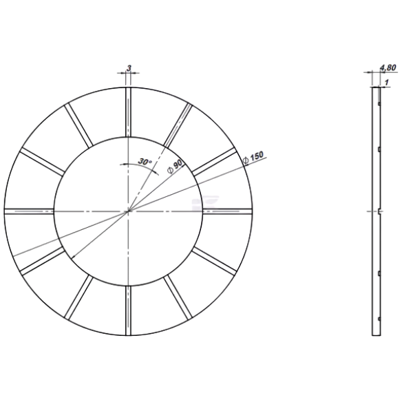 Discos de fricção 150x90x4.8