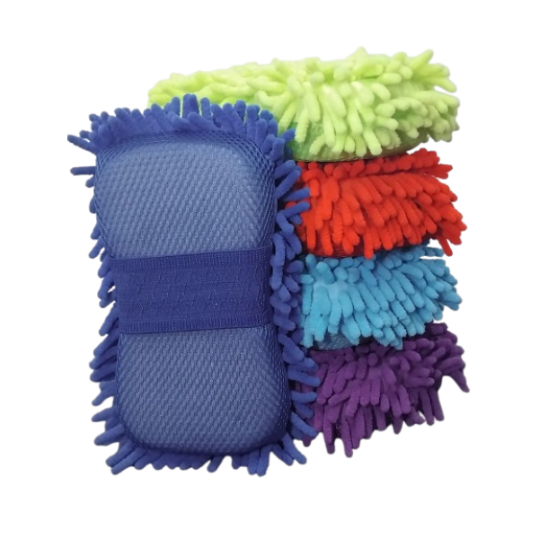 Esponja de lavagem em microfibra de várias cores