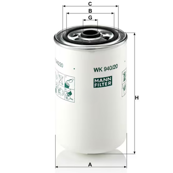 Filtro de combustível de substituição