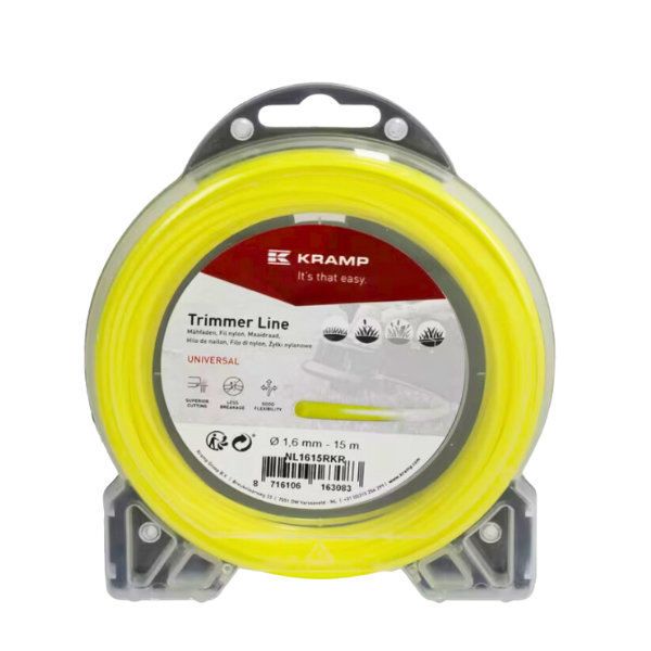 Nylon wire / brush cutters Ø 1.6 mm 15 m, round and yellow from Kramp