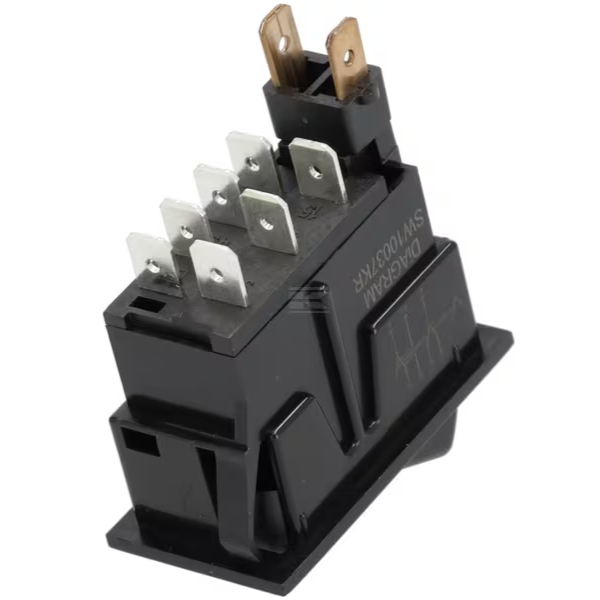 Interruptor Basculante, I-0, 12V - 7 pinos - Aviso de Perigo