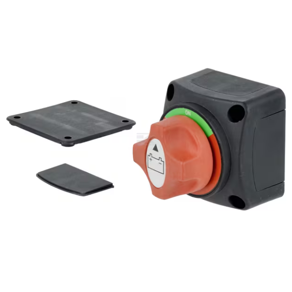 Interruptor de bateria quadrado - PRETO - M10, 12/24V, 300A/1000A