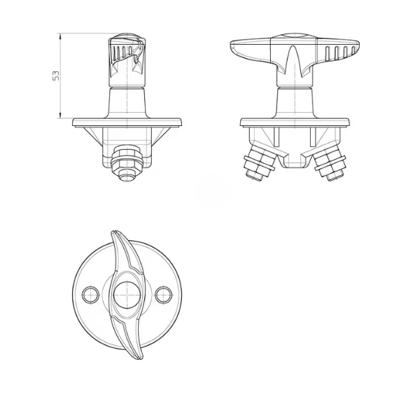Interruptor principal da bateria, parafusos M10