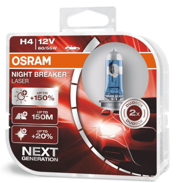 Lâmpadas H4 12V Osram Night Breaker Laser 60/55W
