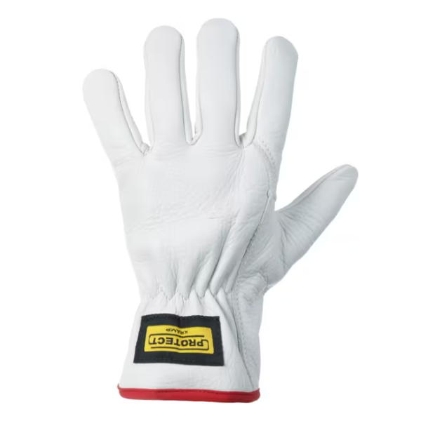 Luvas de trabalho em couro branco
