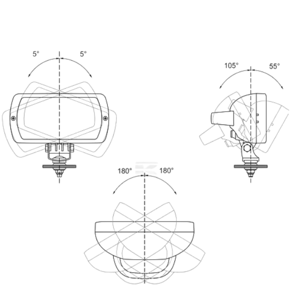 Luz de Trabalho Compacta, Retangular, Gopart