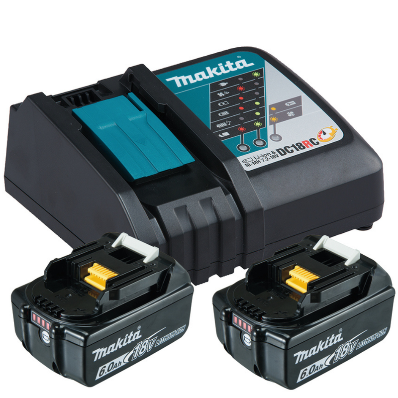 MAKITA KIT FONTE ALIMENTAÇÃO 6.0AH + BATERIA