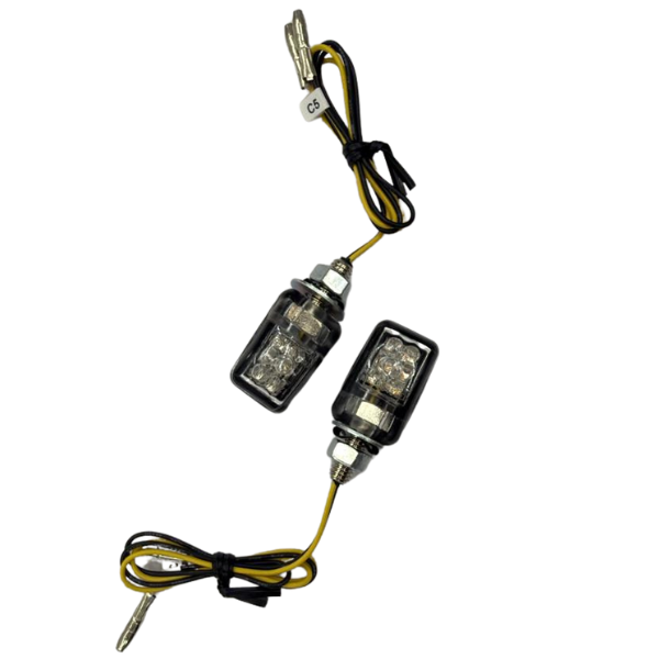 Par de pisca-pisca Indicador LED preto