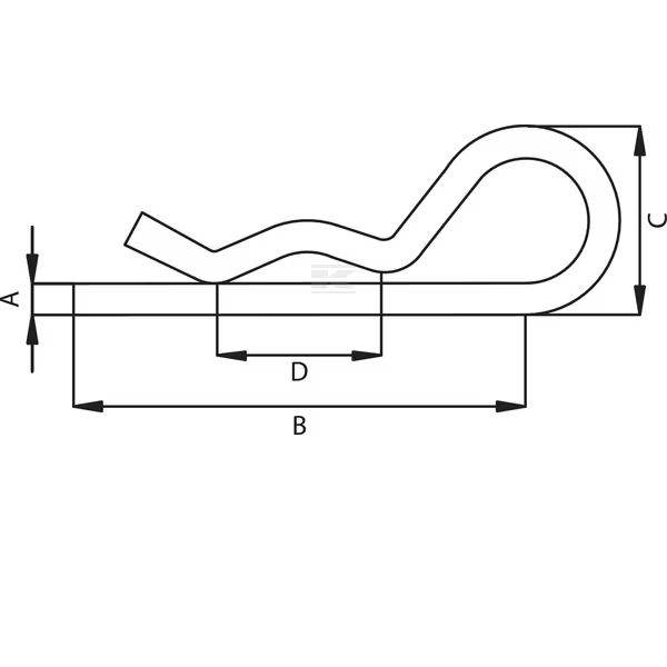 Pino R simples tipo beta 2 mm