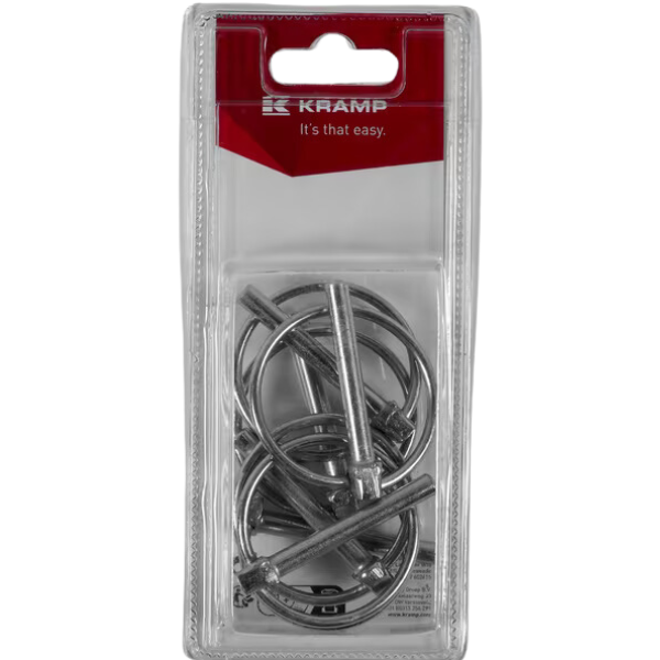Pino de engate de segurança com anel, 6 mm x 45 mm