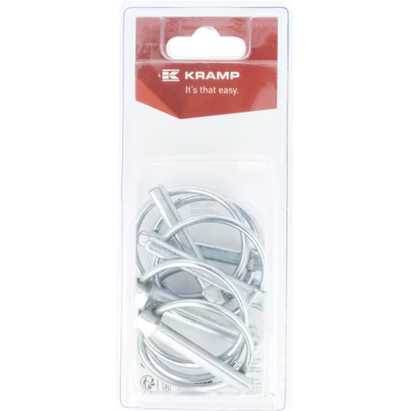 Pino de engate de segurança com anel 7 mm x 43 mm