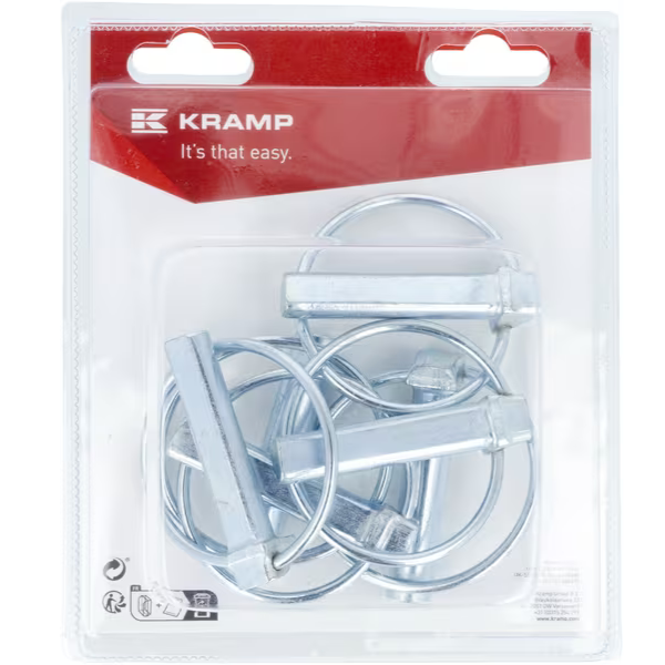 Pino de engate de segurança com anel, 12 mm x 55 mm