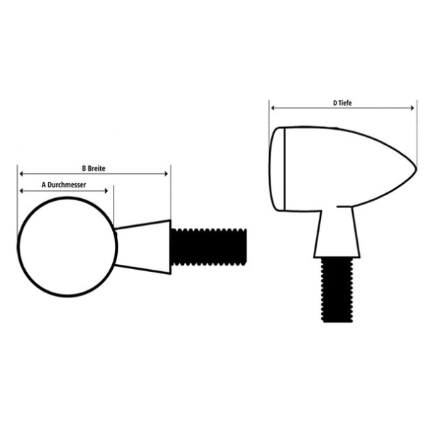 Par de pisca-pisca Indicador LED preto