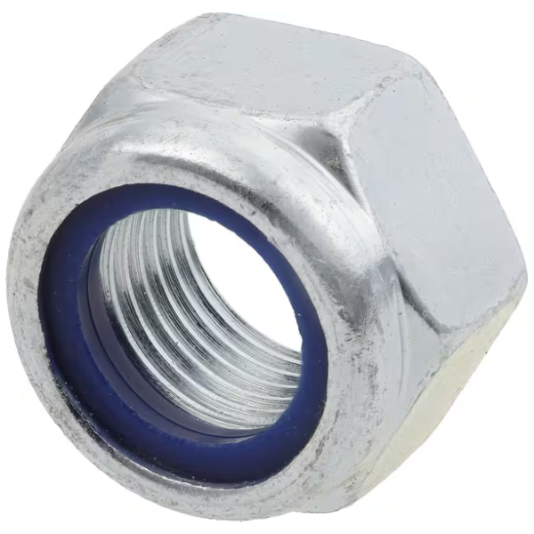 Porca auto travante sextavada DIN985 M16x1.50 aço cincado Classe 10