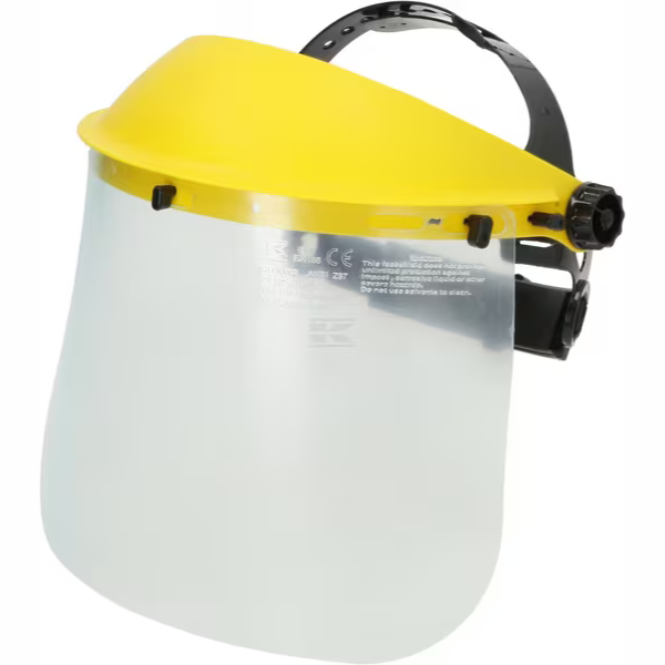 Protetor de rosto com viseira em policarbonato