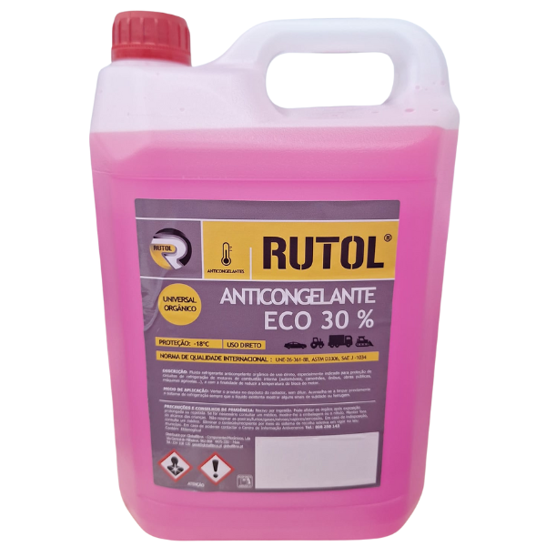 RUTOL - ANTICONGELANTE 30% VERMELHO ECO - 5L