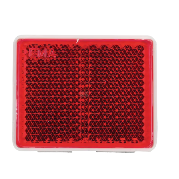 Refletor - Quadrangular Vermelho Autocolante