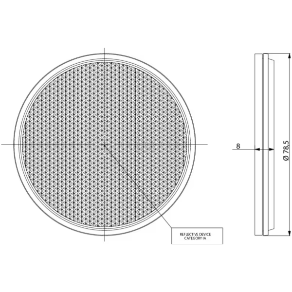 Refletor - Redondo Vermelho Autocolante