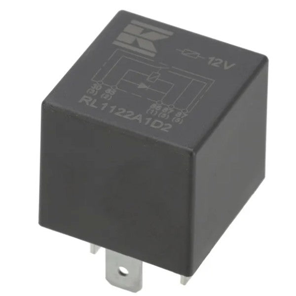 Relé 12V duplo contacto 2x20 A, díodo, sem suporte