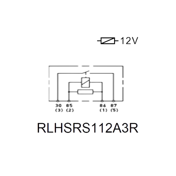 Relé de Potência 12 V, Normalmente Aberto 70A - com resistor e Suporte
