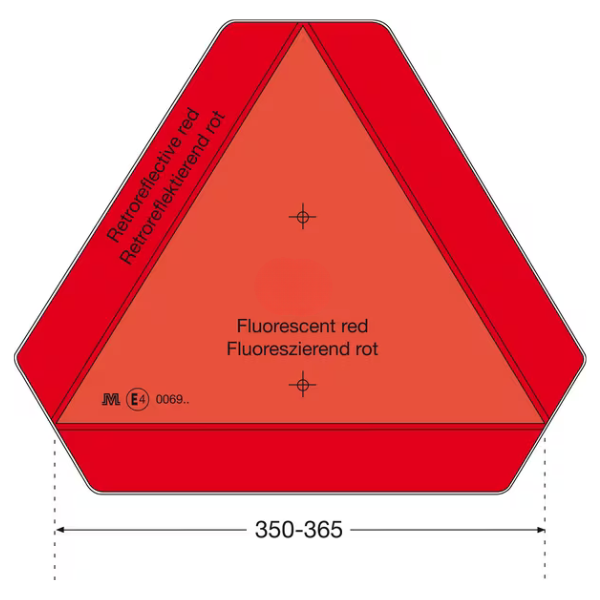 Sinal de aviso triangular em alumínio