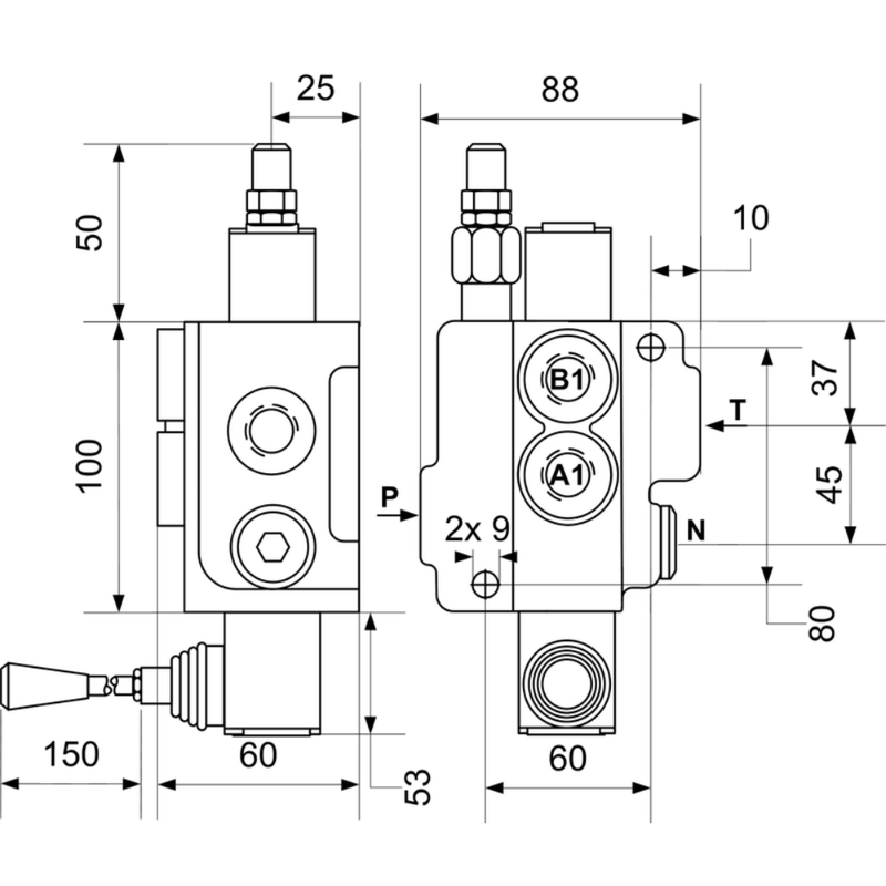 Válvula manual HHV-1S 40L linha A-SH