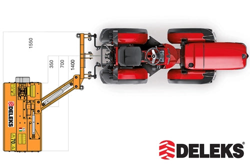 Triturador com braço hidráulico - Série leve - Para tratores de 20-55cv
